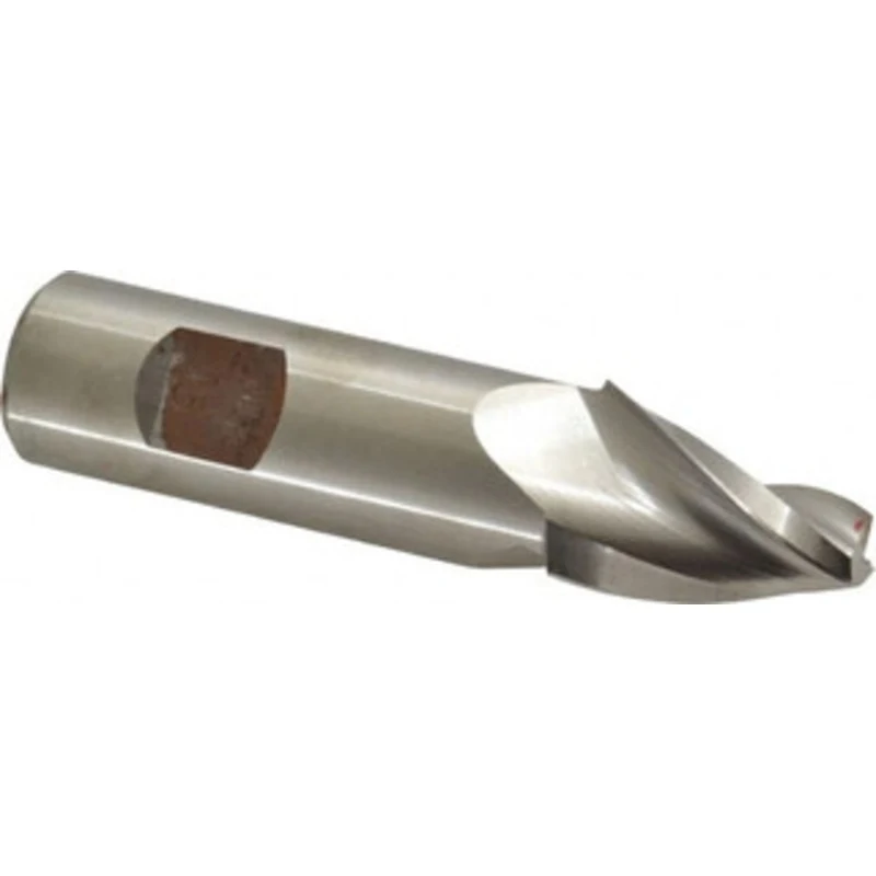 Made in USA 15 per Side 5/16 Small End Diam 1 LOC 3-Flute High Speed Steel Tapered Square End Mill Uncoated, 3/4 Shan...